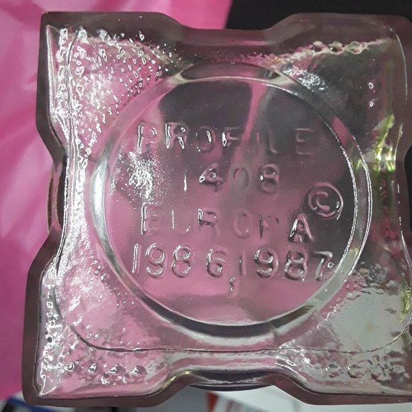 VINTAGE EUROPA 1408 PROFILE GLASS BUD VASE - VINTAGE 1980's - STANDS 8-1/2" TALL - Picture 3 of 3